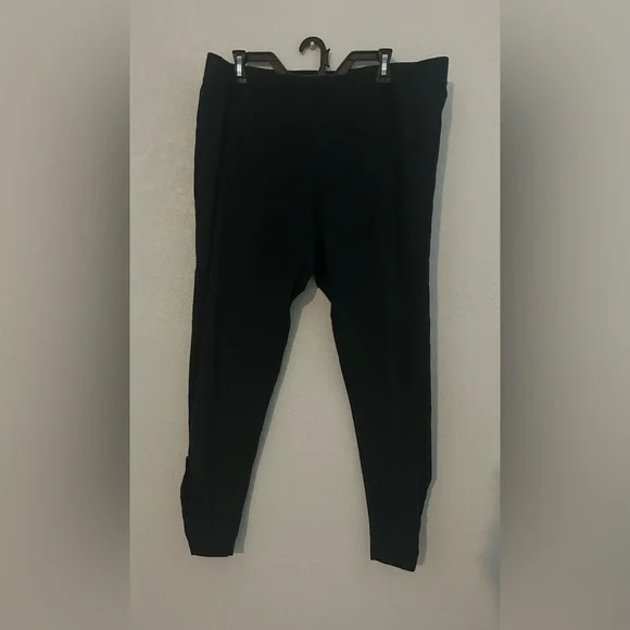 SOFT SURROUNDINGS black sweatpants leggings cotton ankle crop capri joggers 2X - Picture 4 of 8